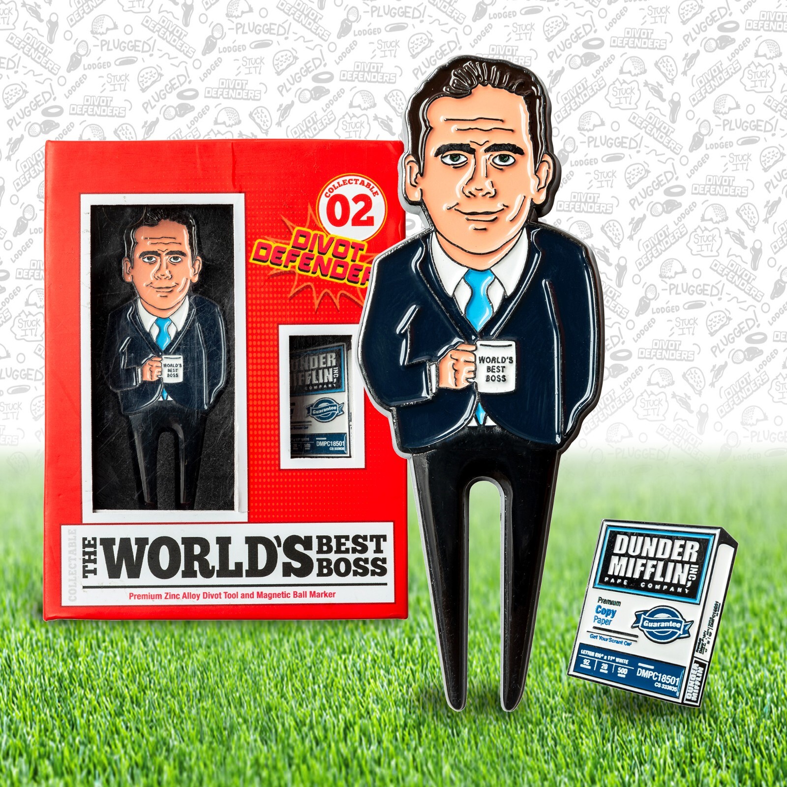 Worlds Best Boss Divot Tool and Ball Marker Gift Set - Golf Gift