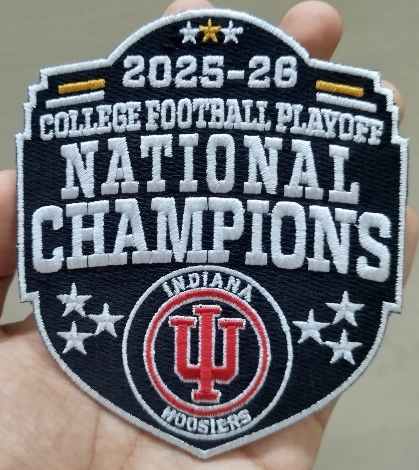 Indiana Hoosiers 2025-26 National Champions Logo Iron On Patch - Sew Patch