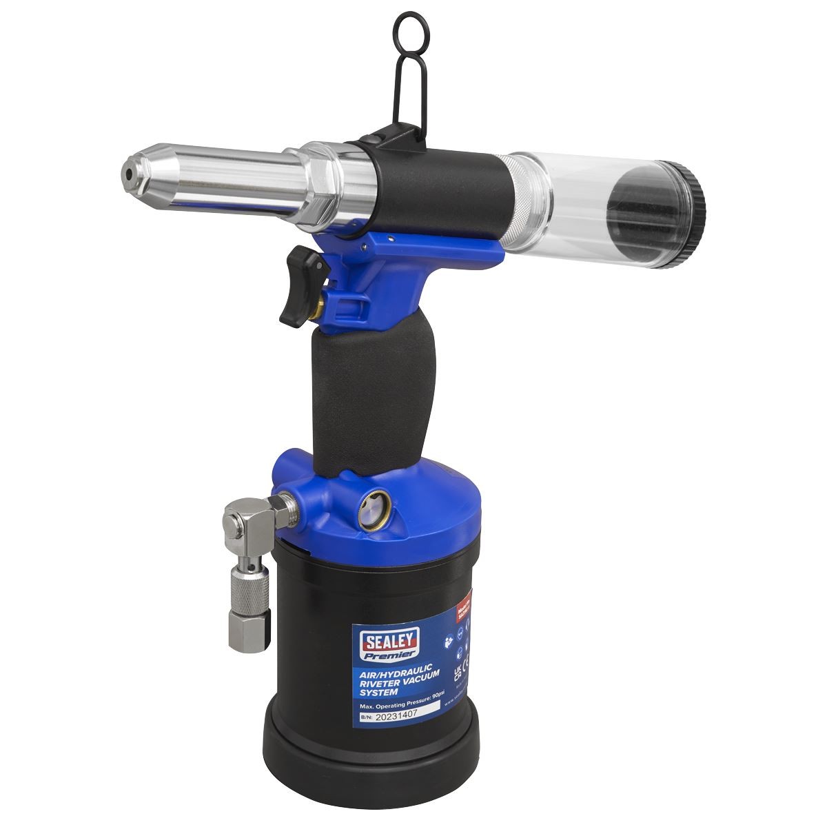 Sealey Air Hydraulic Riveter Heavy Duty Vacuum System 3/16" 7/32" 1/4" SA316