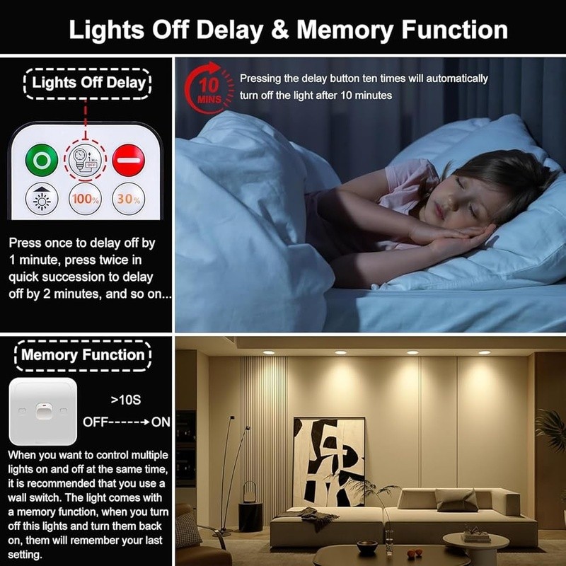LED Downlight RGB Remote Control Dimmable Recessed Lighting Energy Saving New