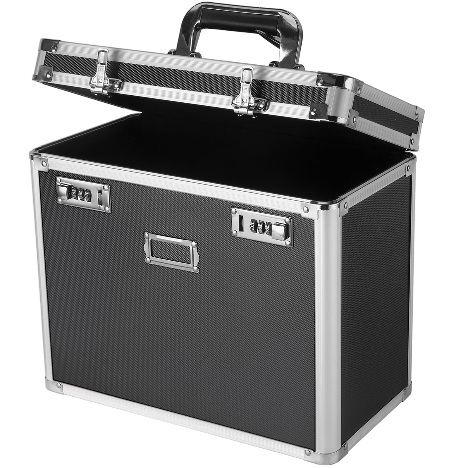 File Organizer Storage Box, Portable Locking Storage Totes - Storage Box with Du