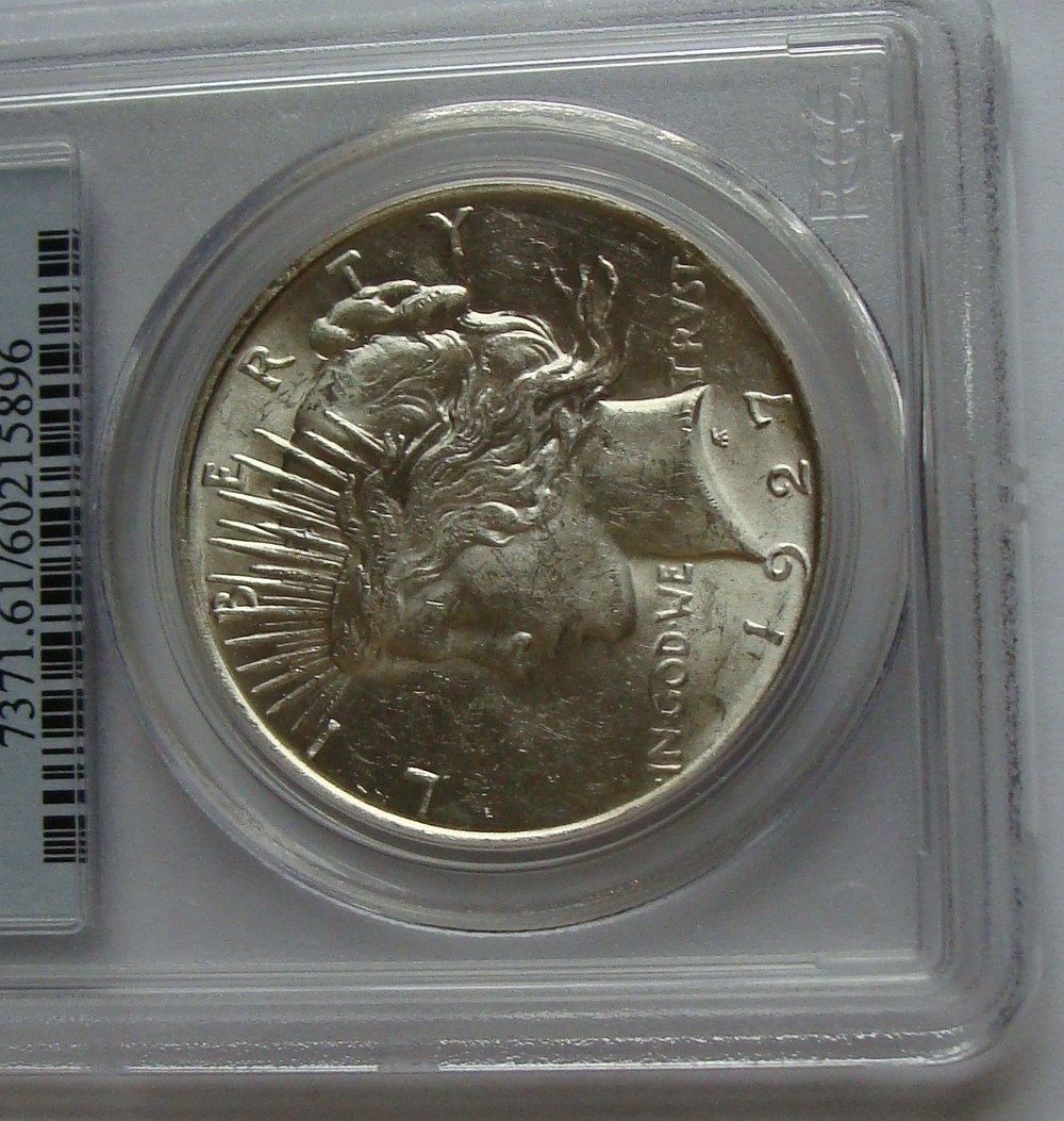 PCGS 1927 D MS 61 PEACE DOLLAR