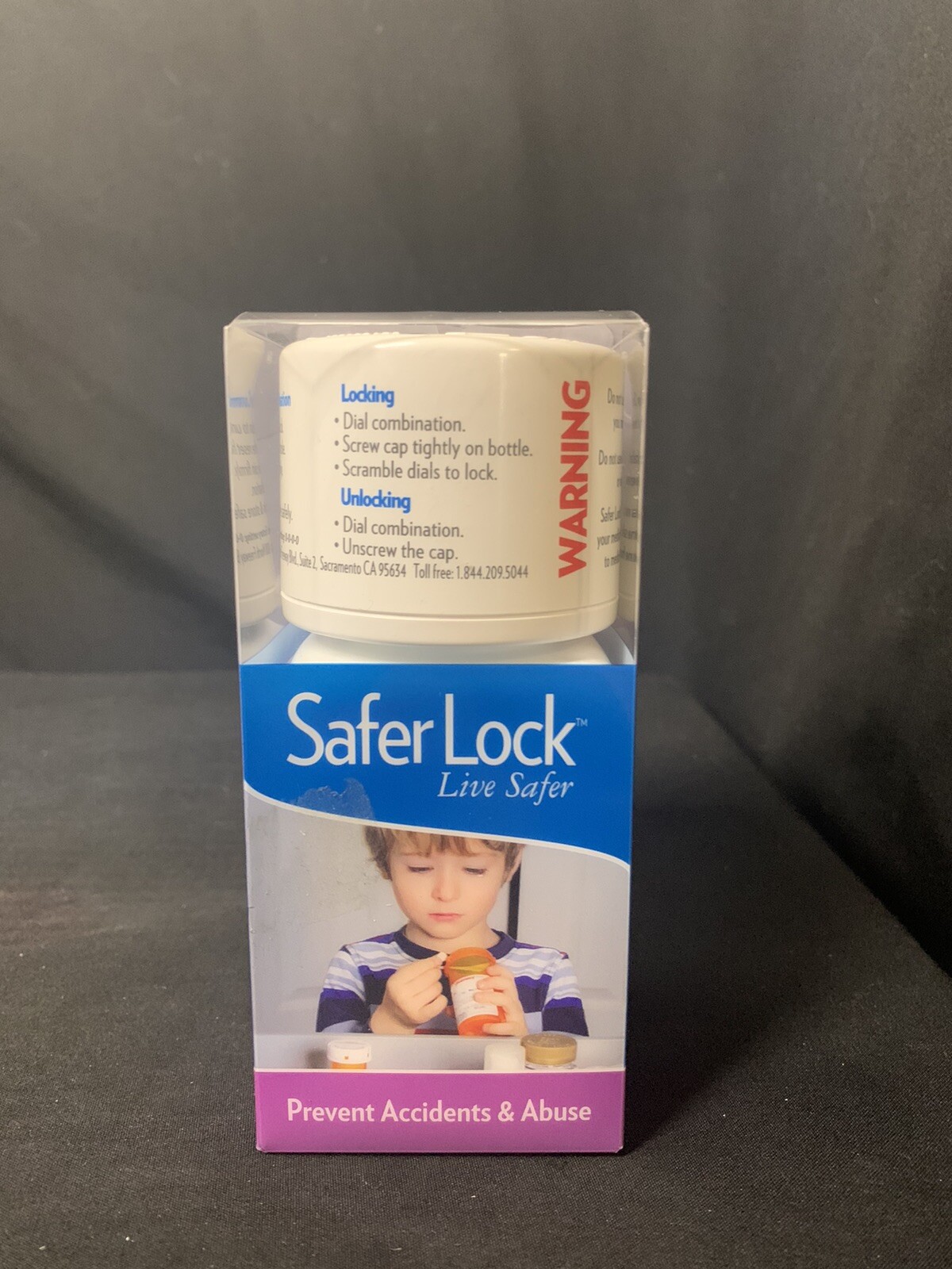 BRAND NEW Safer Lock Live Safer Medicine Bottle ORIGINAL BOX
