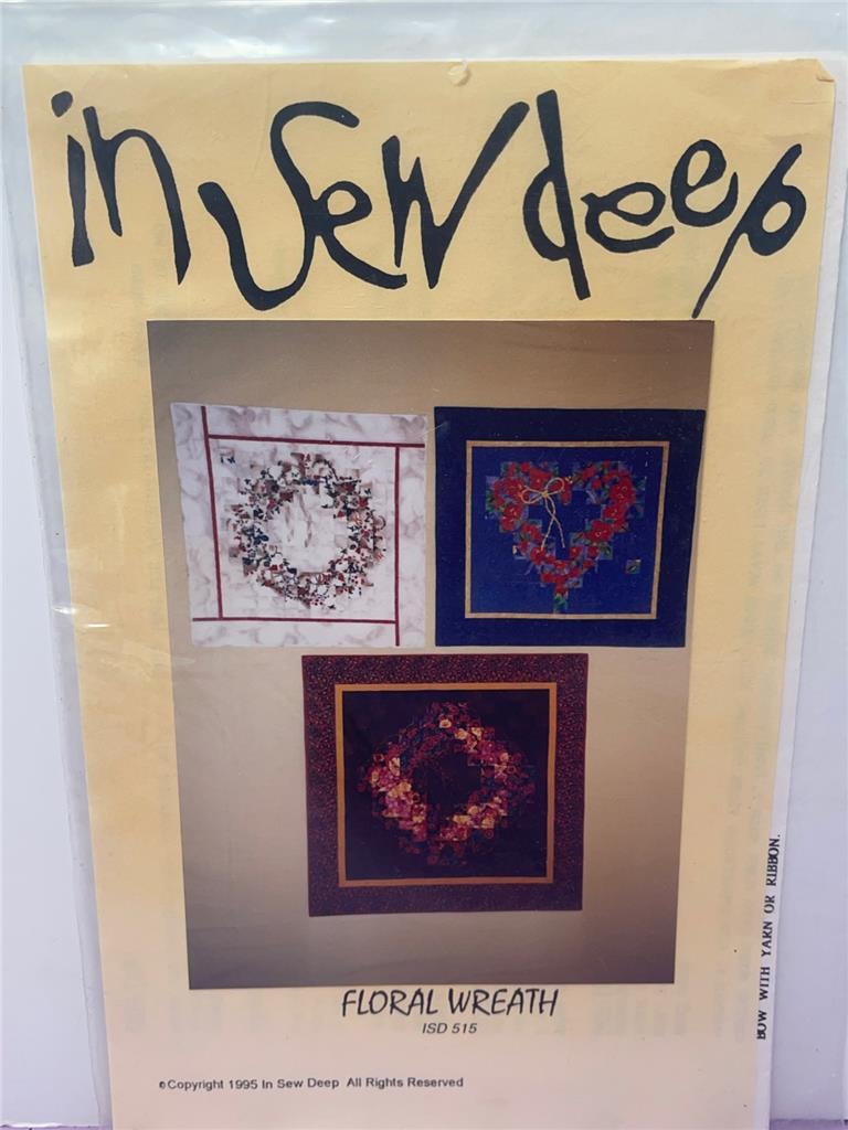 IN SEW DEEP Quilt Pattern - FLORAL WREATH - ISD 515 - 3 Designs