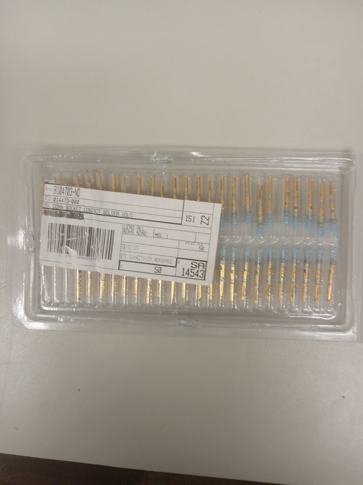 TE CONNECTIVITY 014473-000 CONN SOCKET GOLD SOLDER