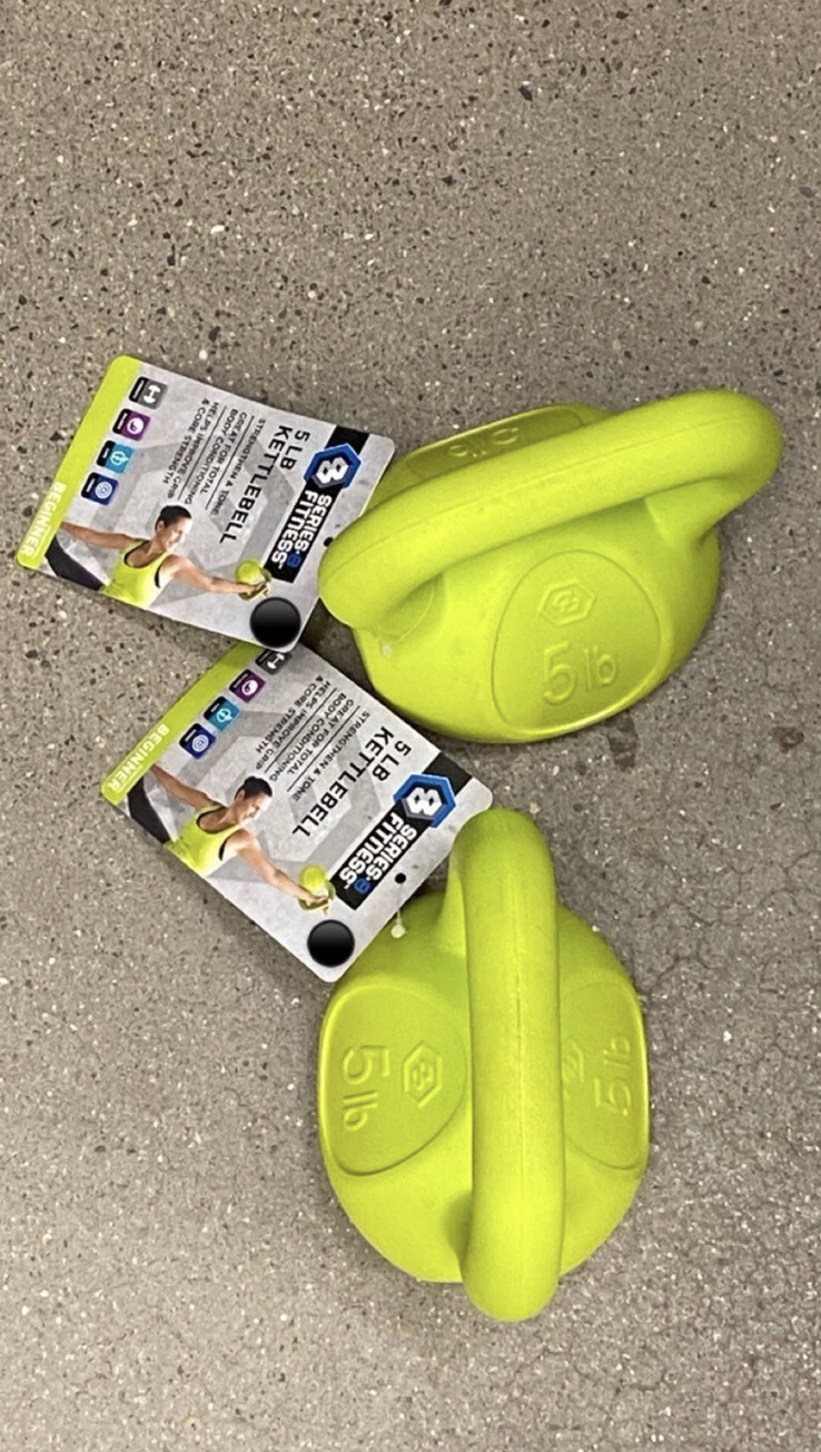 one 5 lb kettlebell