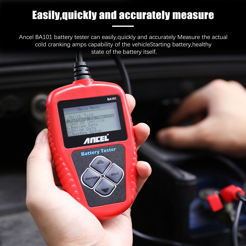 Ancel BA101 12V Auto Car Battery Load Tester Cranking Analyzer Tool 100-2000CCA