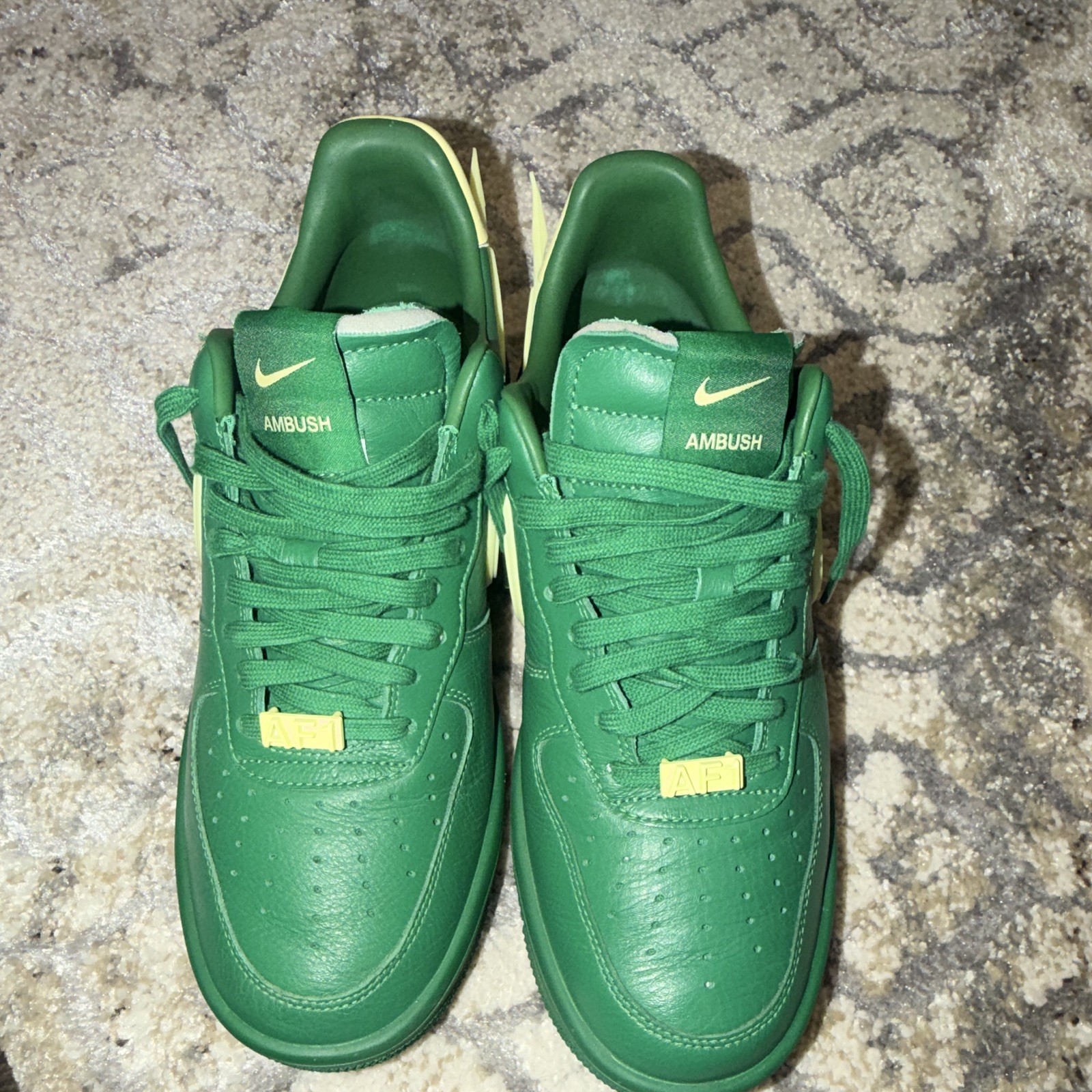 Nike Air Force 1 Low x AMBUSH Green/Yellow Leather Low Top Sneakers