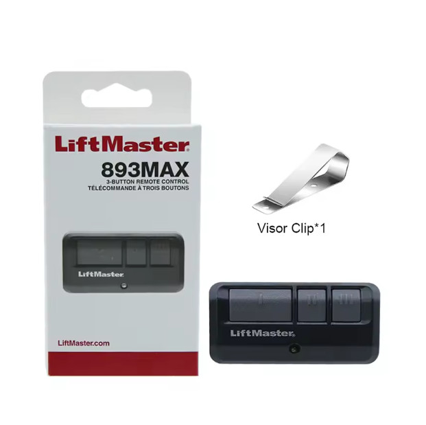 LiftMaster 893MAX 3 Button Visor Remote Control Garage Door Opener