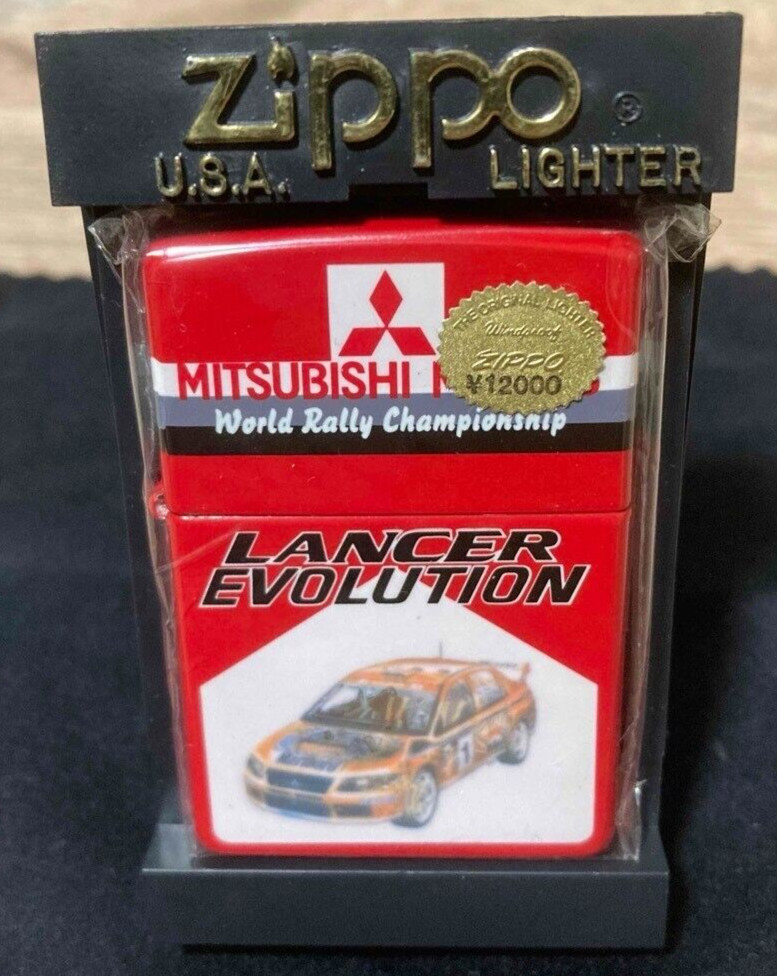Zippo Mitsubishi Motors LANCER EVOLUTION Lighter with Serial Number JAPAN Mint