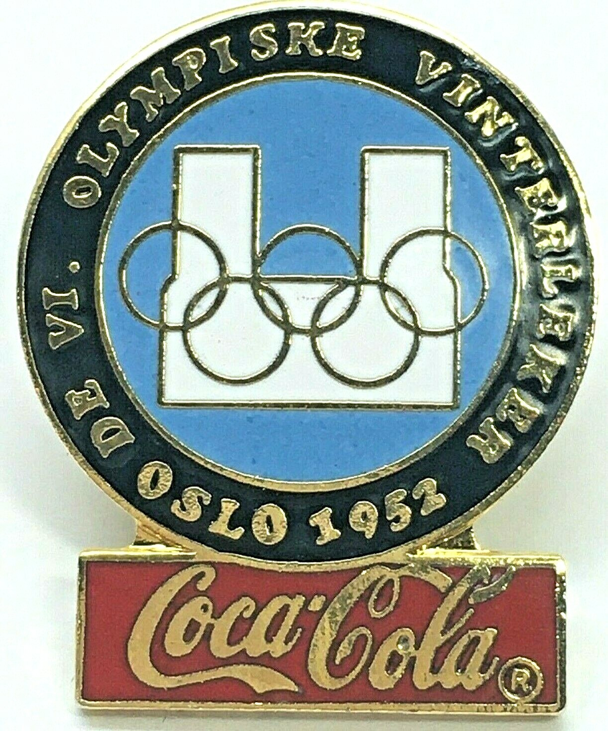 Coca-Cola Pin De VI. Olympiske Vinterleker OLSO 1952 NORWAY Winter Olympics NOS
