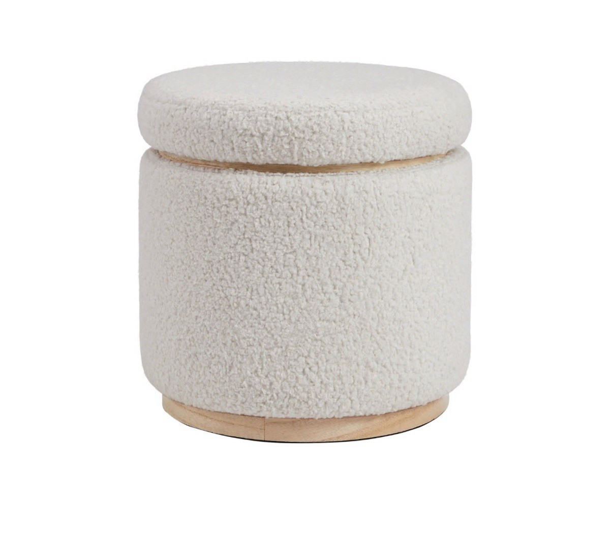 Linon Sunny Storage Ottoman Natural  18” W X 18” D X 18” H