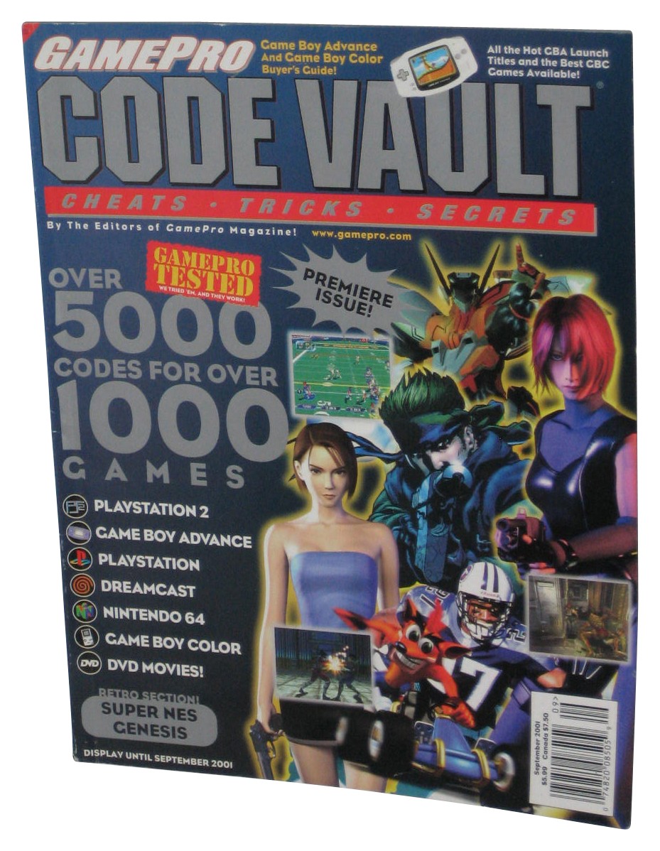 GamePro Code Vault Cheat Trick Secret September 2001 Magazine Book
