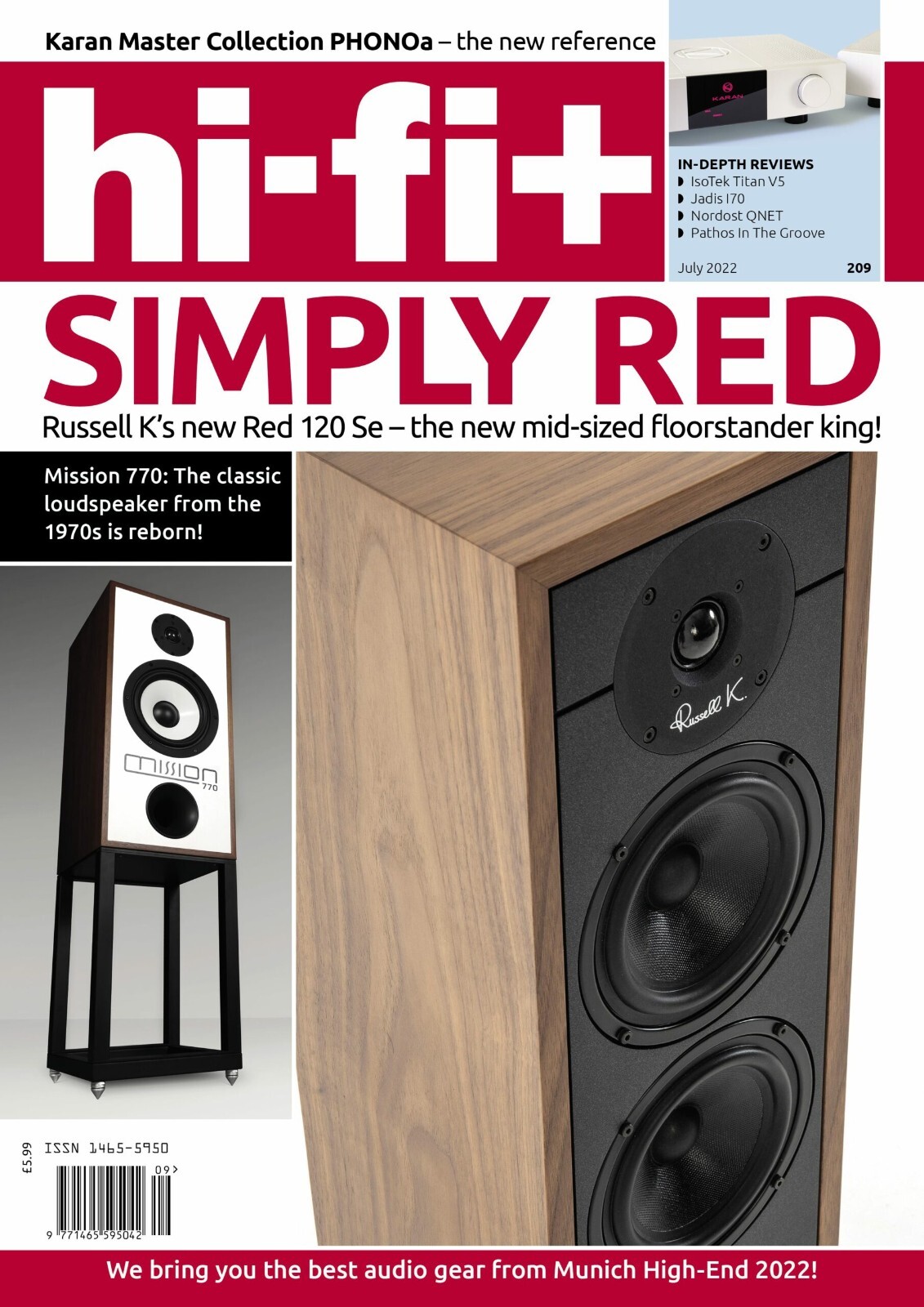 HI-FI+ MAGAZINE | JULY 2022 #209 | RUSSELL K'S NEW RED 120 SE