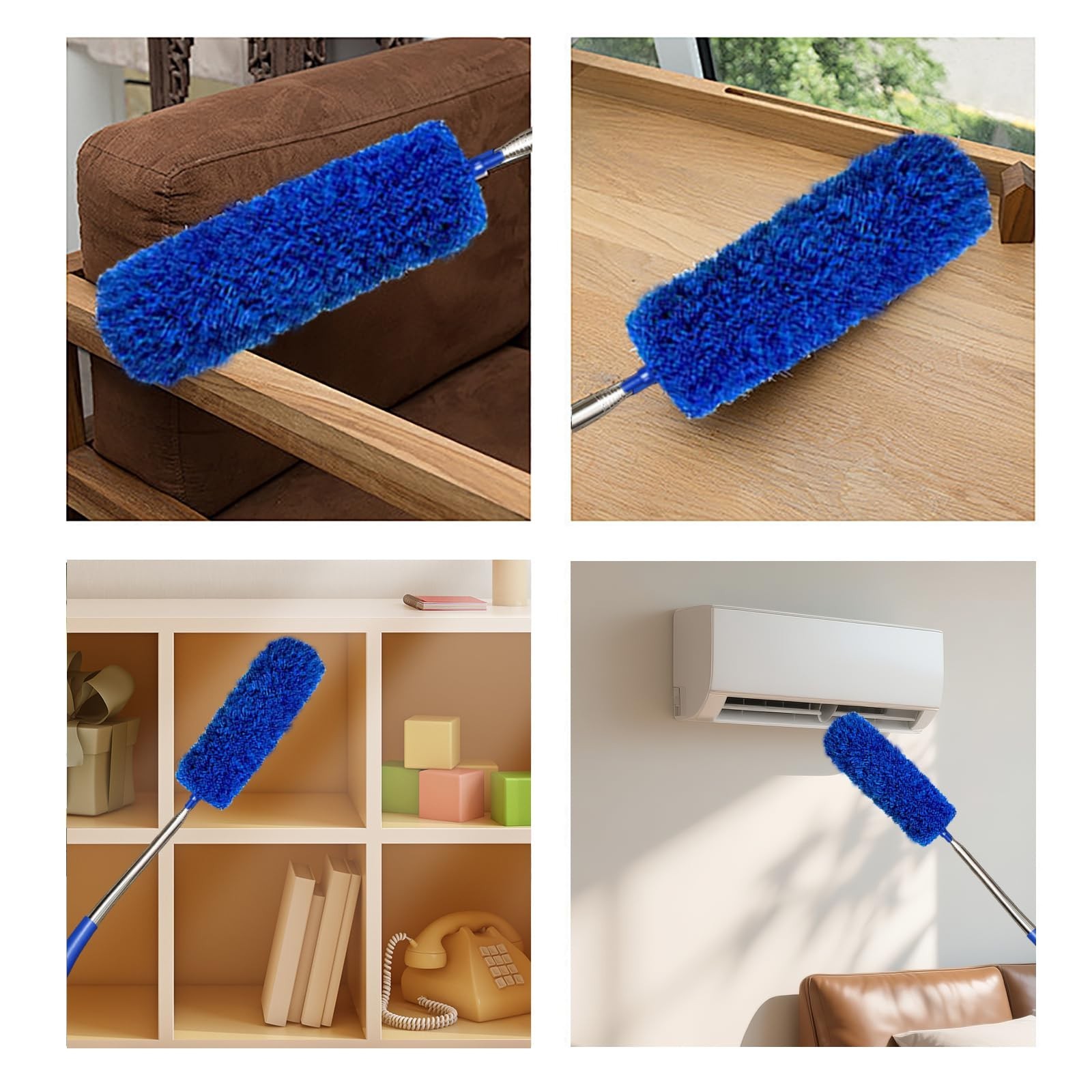 Cobweb Dusters with Extension Pole 100-inch, Spider Web Brush & Ceiling Clean...