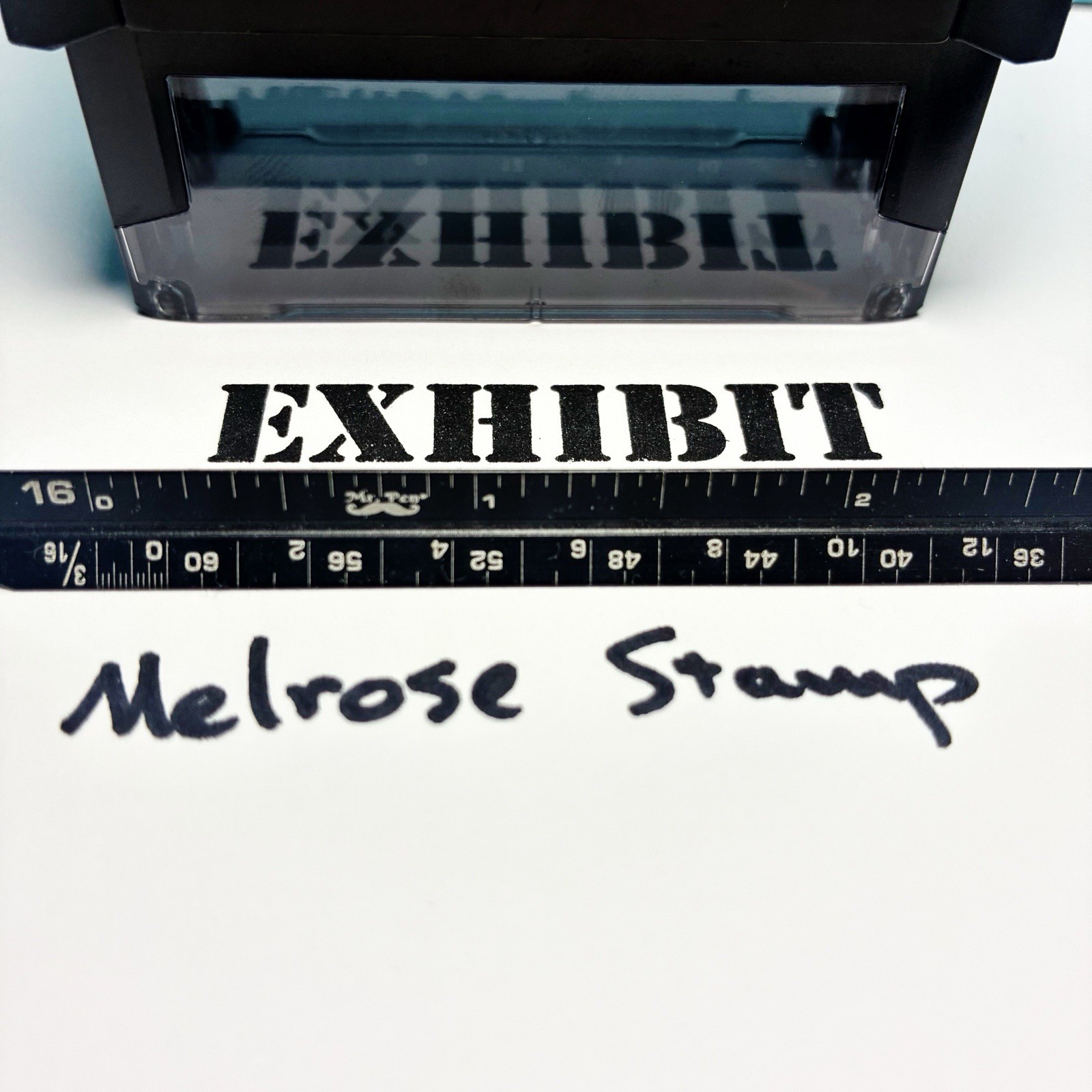 Exhibit Rubber Stamp Black Ink Self Inking Ideal 4913