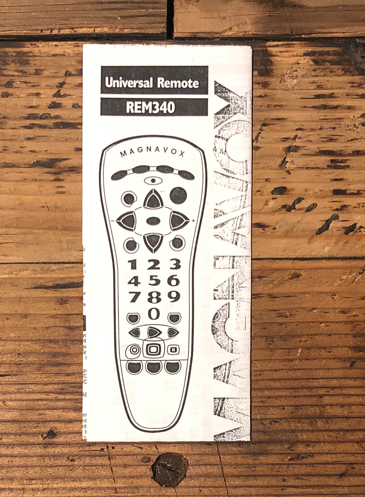 Magnavox Model REM340 Universal Remote  Owner / User Manual *Original*