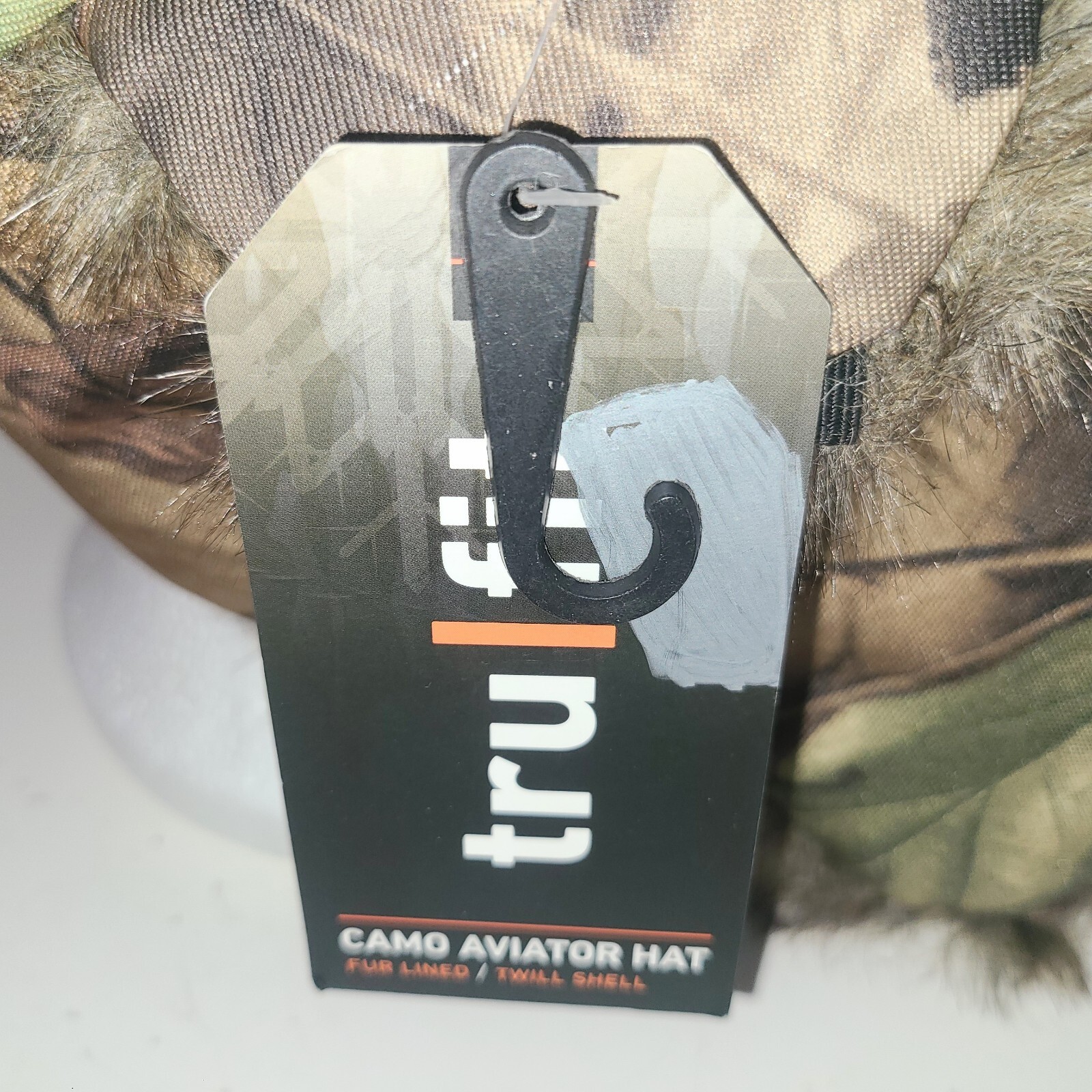 Tru Fit Camouflage Aviator Trapper Hat Fur Lined One Size Unisex NWT