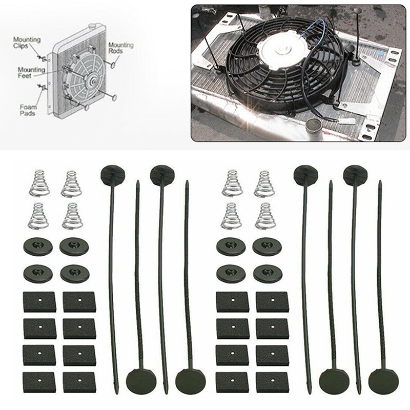 ZIP TIES STRAPS ELECTRIC RADIATOR FAN TIE 2 PACK STRAP MOUNTING KIT TABS SPRINGS