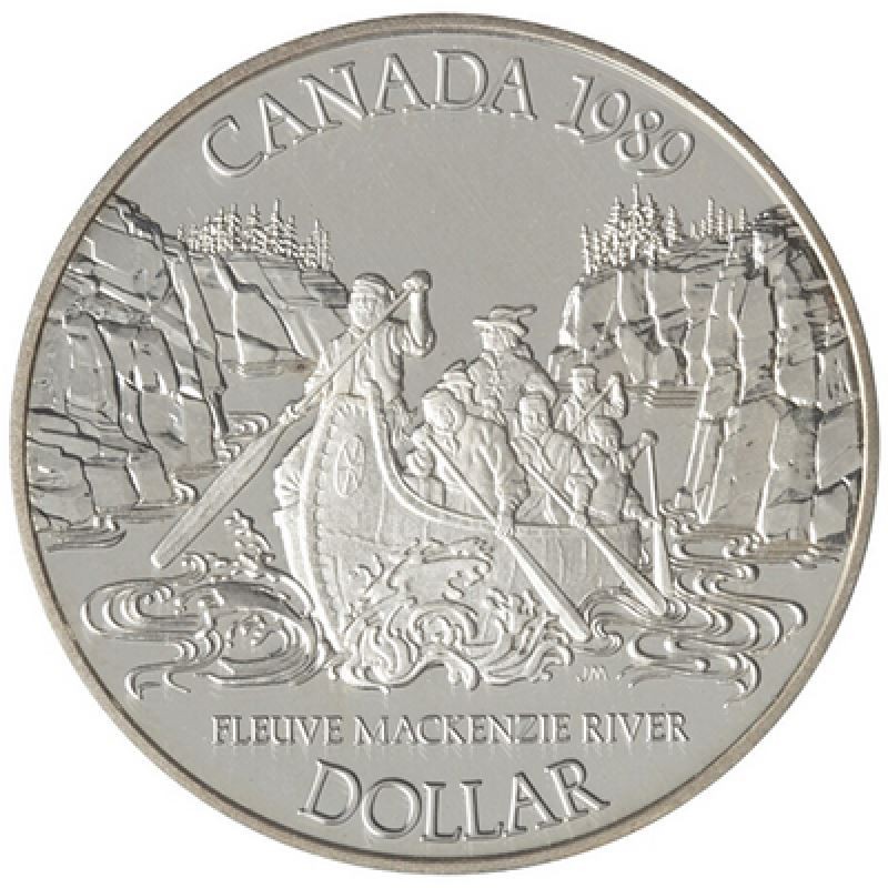 1989 CANADA SILVER DOUBLE DOLLAR PF SET MACKENZIE - .375 oz. SILVER