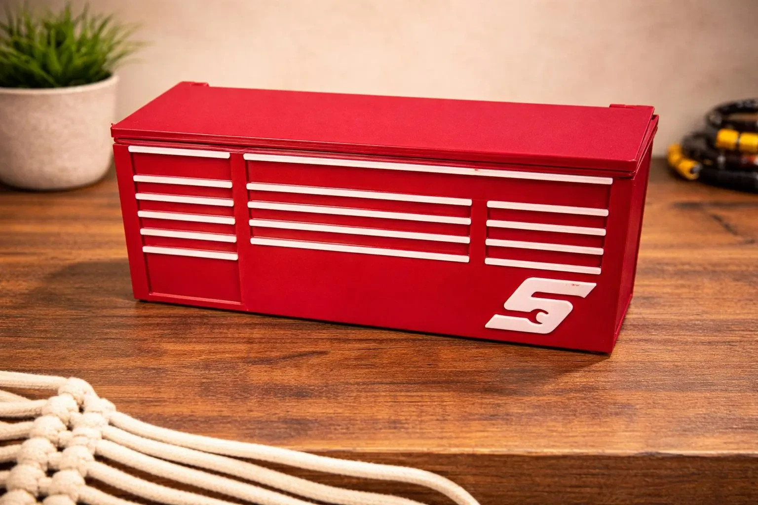 Snap On-Inspired Mini Toolbox Organizer - Desk Organizer