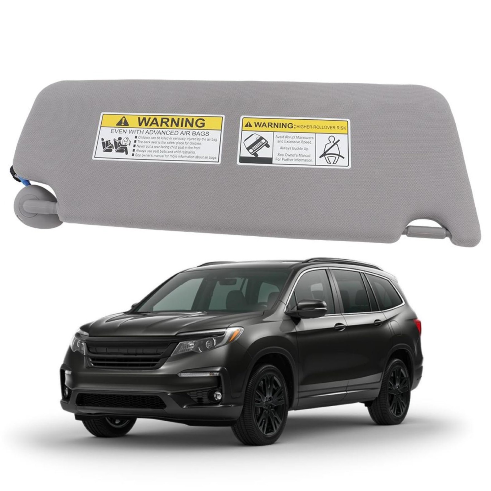 Gray Left Driver Side Sun Visor Replacement 83280-TG7-A12ZB 2017-2021 2018-2020