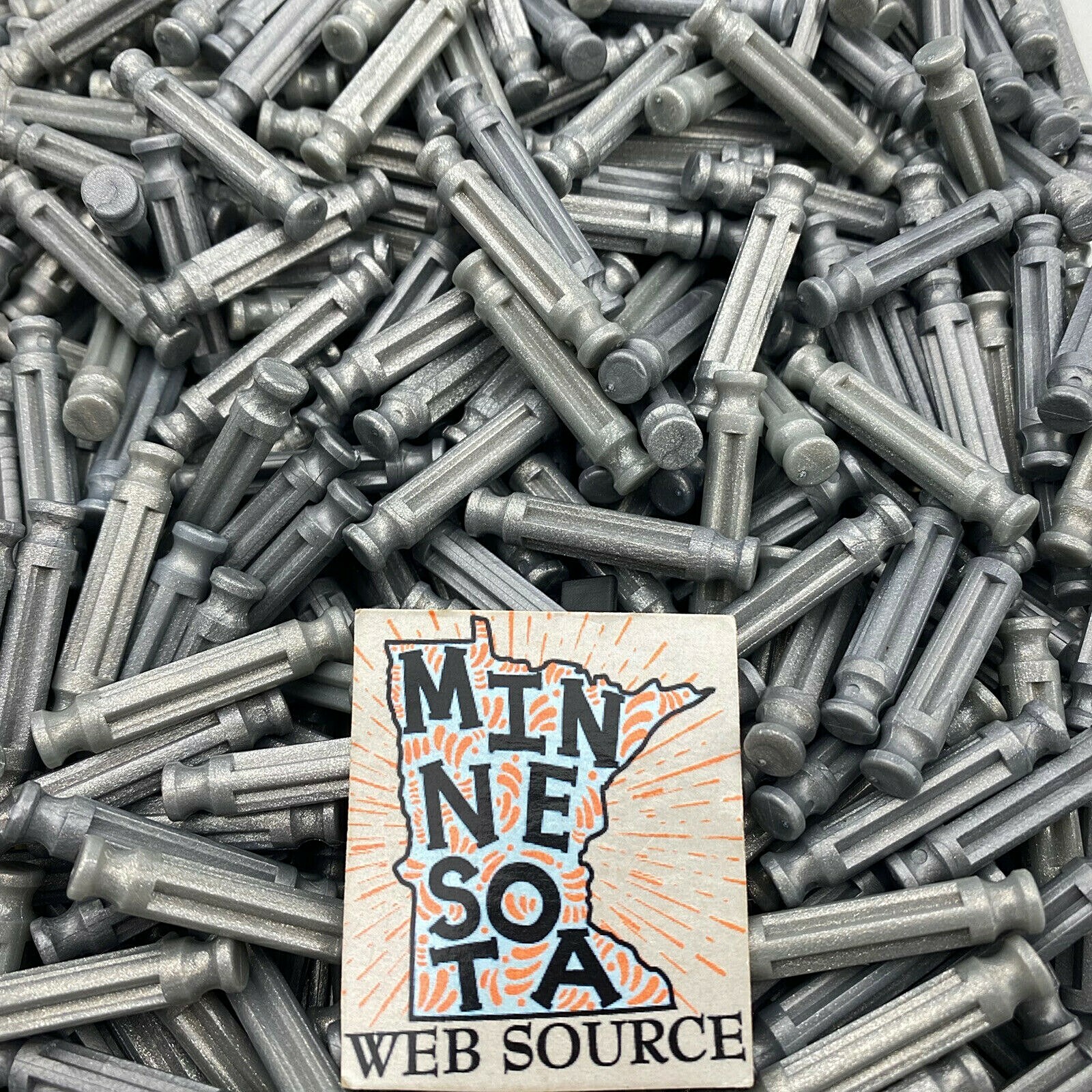 (650) K’NEX 1‑5/16" (1.31") Silver Metallic Rods – NEW OEM NOS – Standard