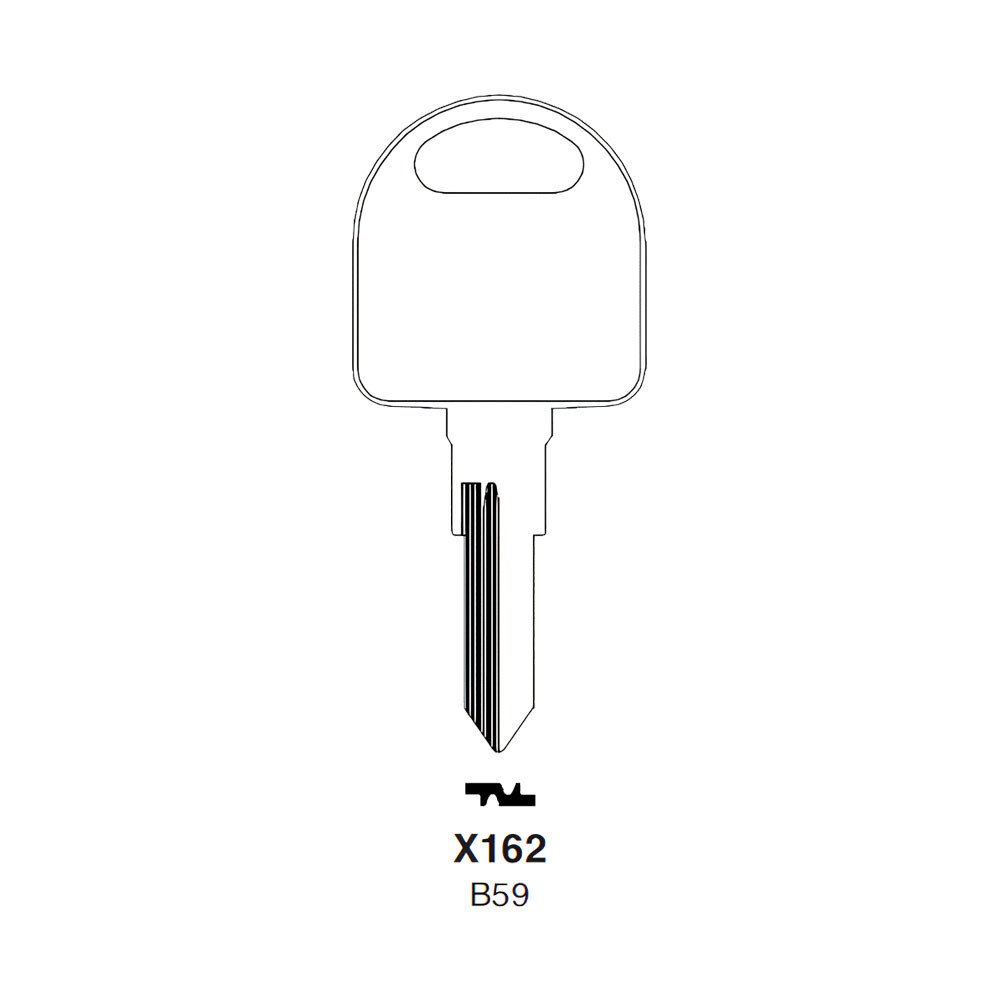B59, X162 Key Blank Nickel