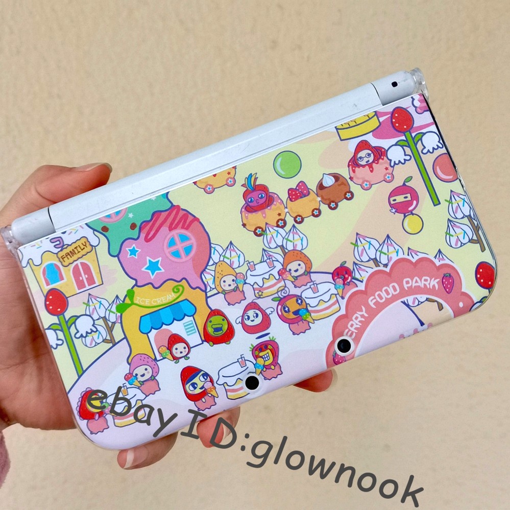 For Nintendo New 3DS XL/LL – Tamagotchi Berry Food Park Pink Case Shell Cover