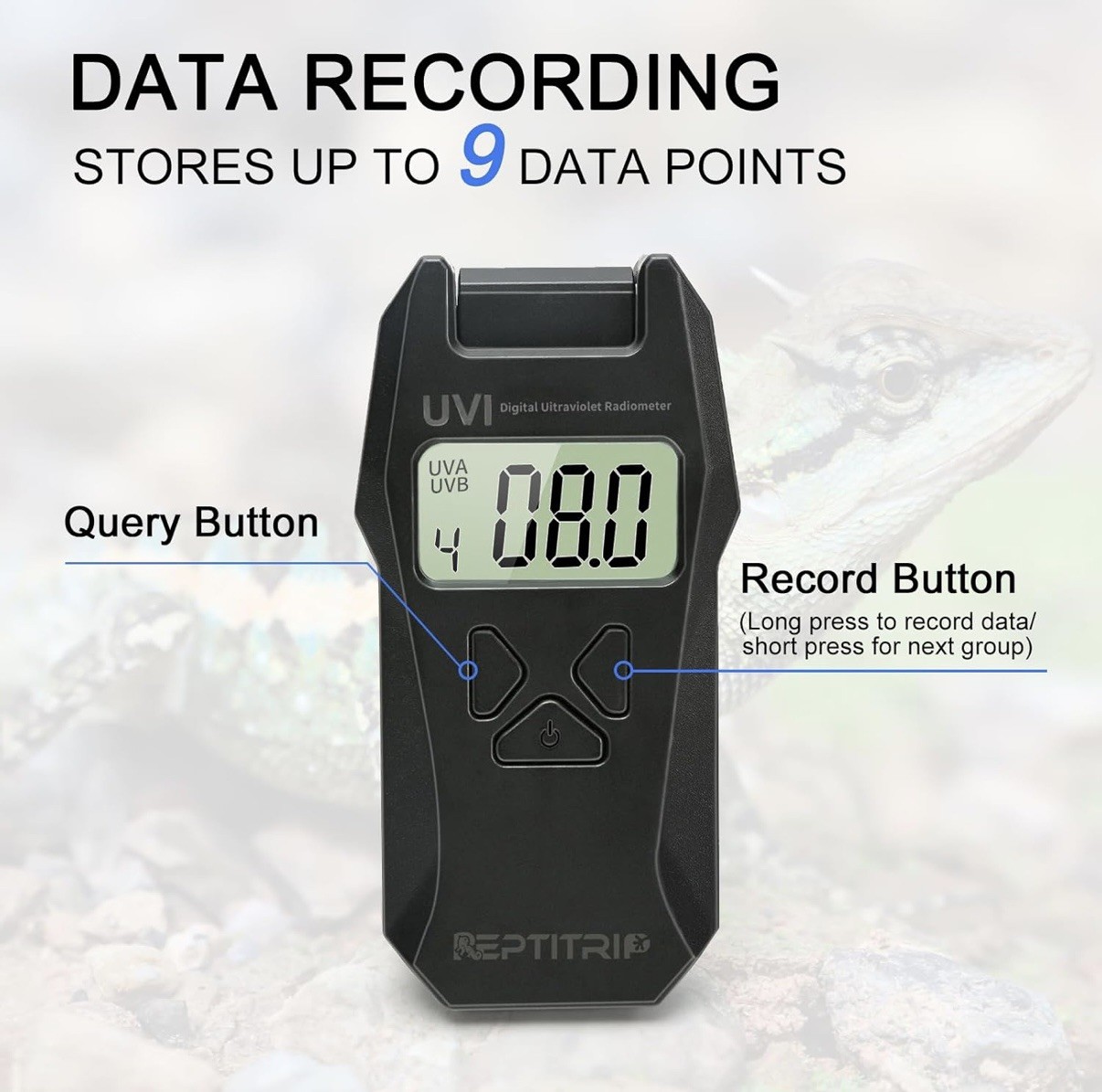 Reptitrip Ultraviolet Radiation Detector Digital UVI Meter Radiometer Tester