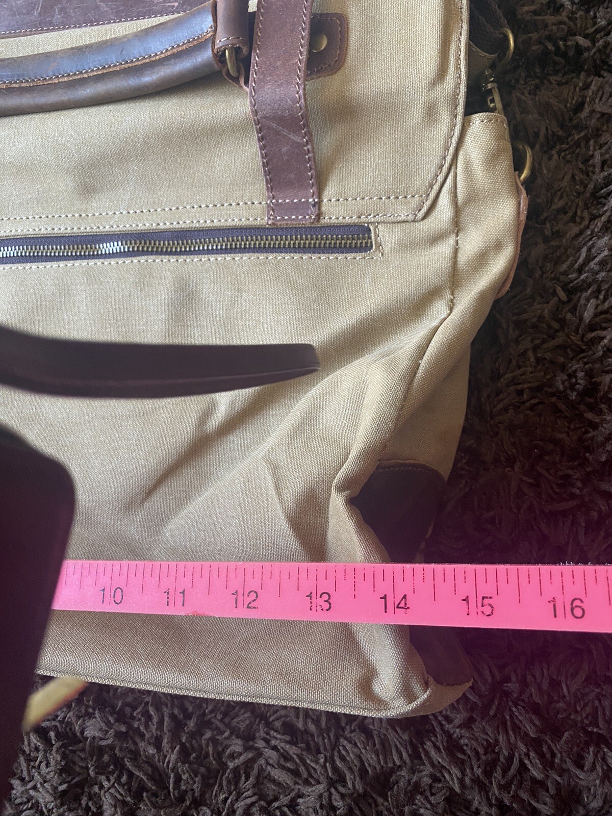 NWT..GOOTIUM…Canvas Leather Messenger Laptop Bag