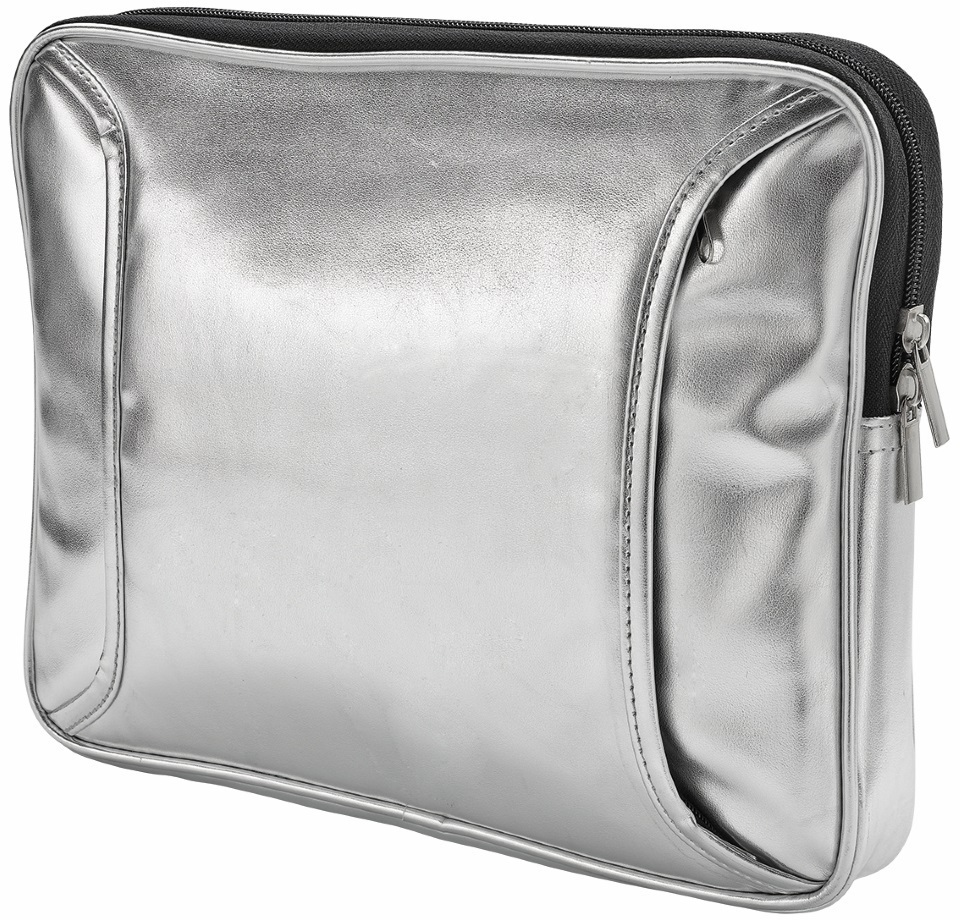 TRUST SILVER FINISH BLING BLING NETBOOK TABLET SLEEVE, FABULOUSLY GLAMOROUS!