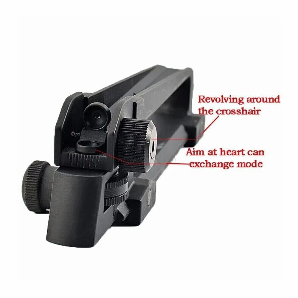 Metal Tactical Rear Sight Carry Handle Mount Removable Adjust Low Profile Mount