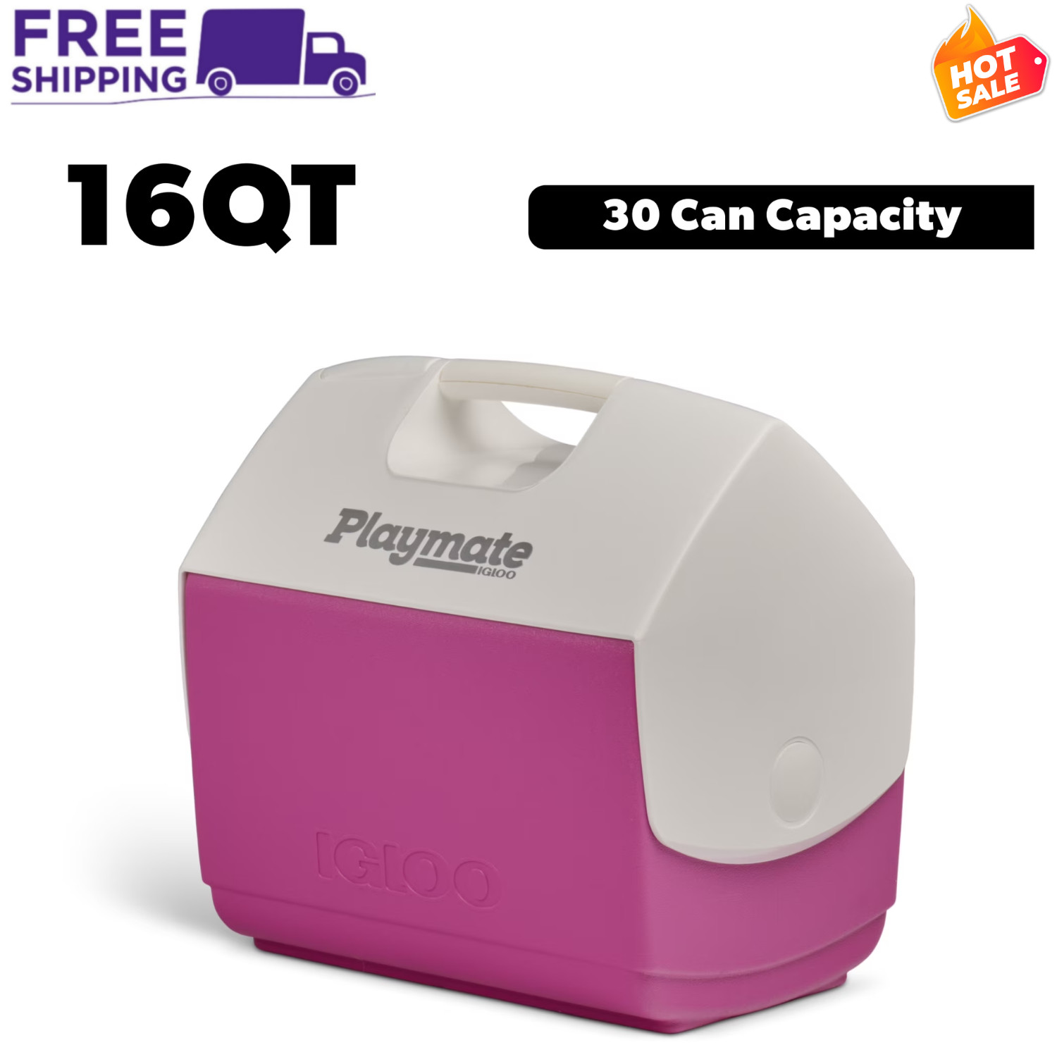 Igloo 16 Qt Playmate Elite Cooler Pink 30 Can Capacity