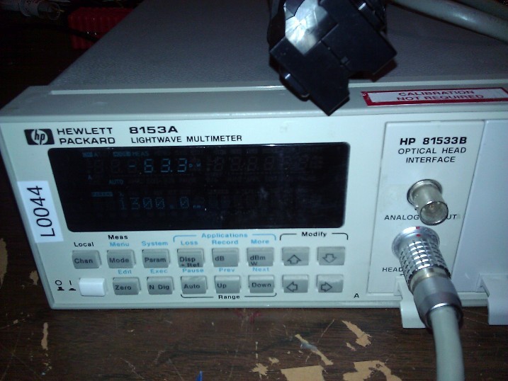 HP 8153A with 81533A Interface and 81525A Power Head