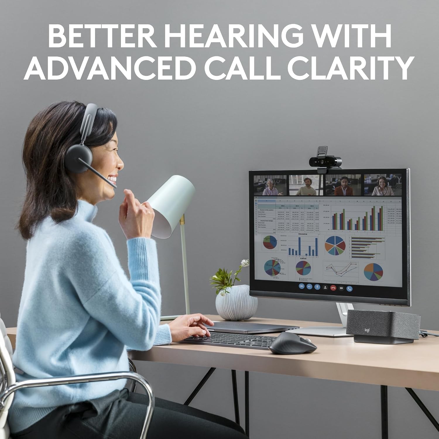 Logitech Zone Wireless 2 UC Bluetooth ANC Headset Graphite