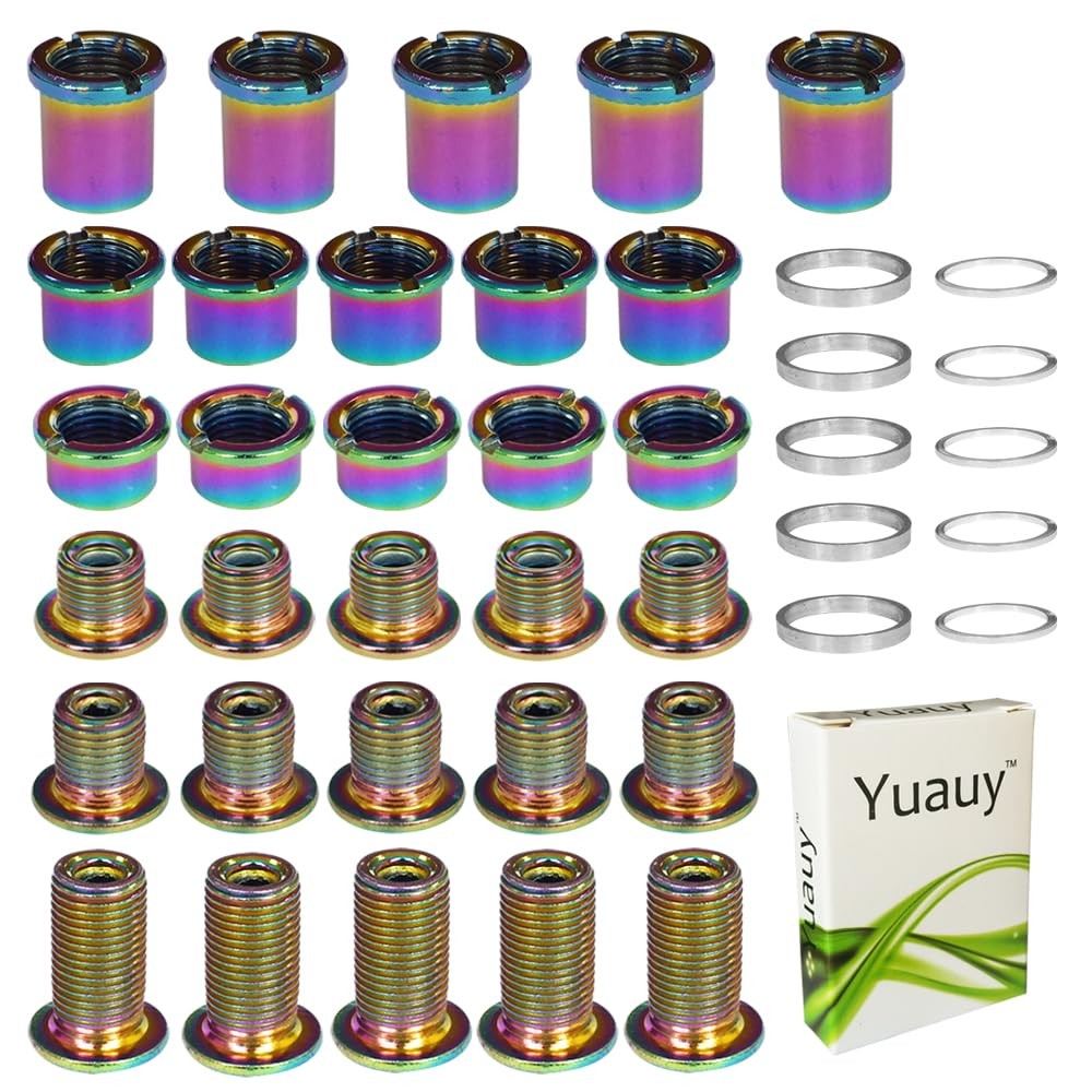 5 pcs for Each Single/Double/Triple Chainring Bolts Screws Disc Crankset Nuts...