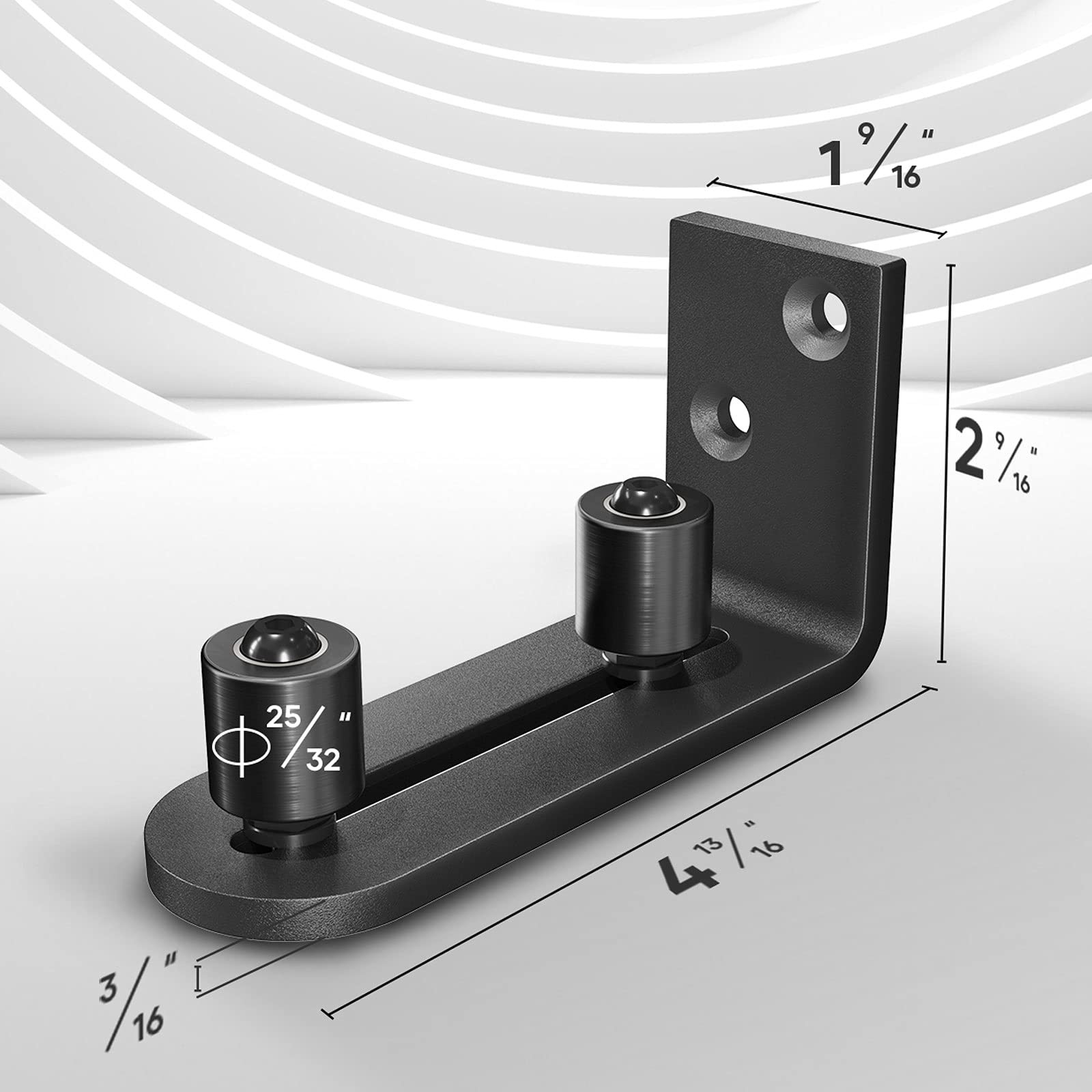 EaseLife 2-Pack Barn Door Floor Guide, Wall Mount, Adjustable Ball Bearings