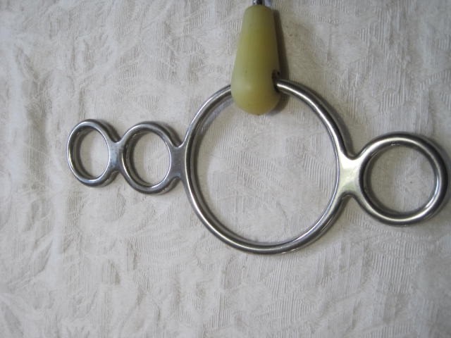 Happy Mouth Rubber 4- Ring Elevator French Link Snaffle 5''Horse Bit