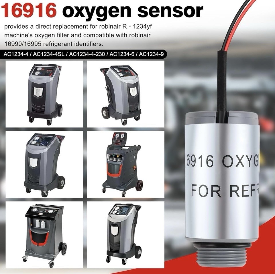 16916 Oxygen Sensor For Robinair R-1234yf Machine Replacement Oxygen Sensor