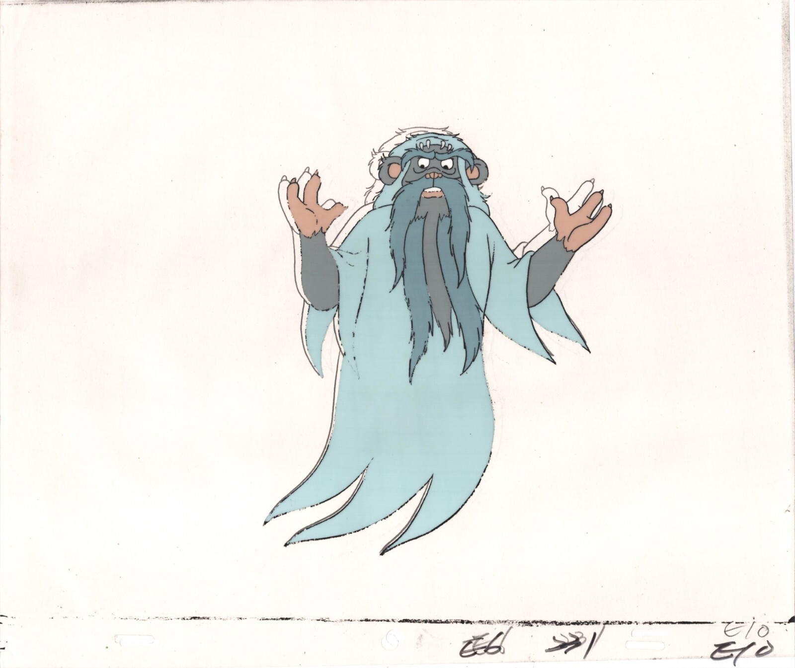 Star Wars: Ewoks Original Production Animation Cel n stuck draw Lucasfilm c-e10