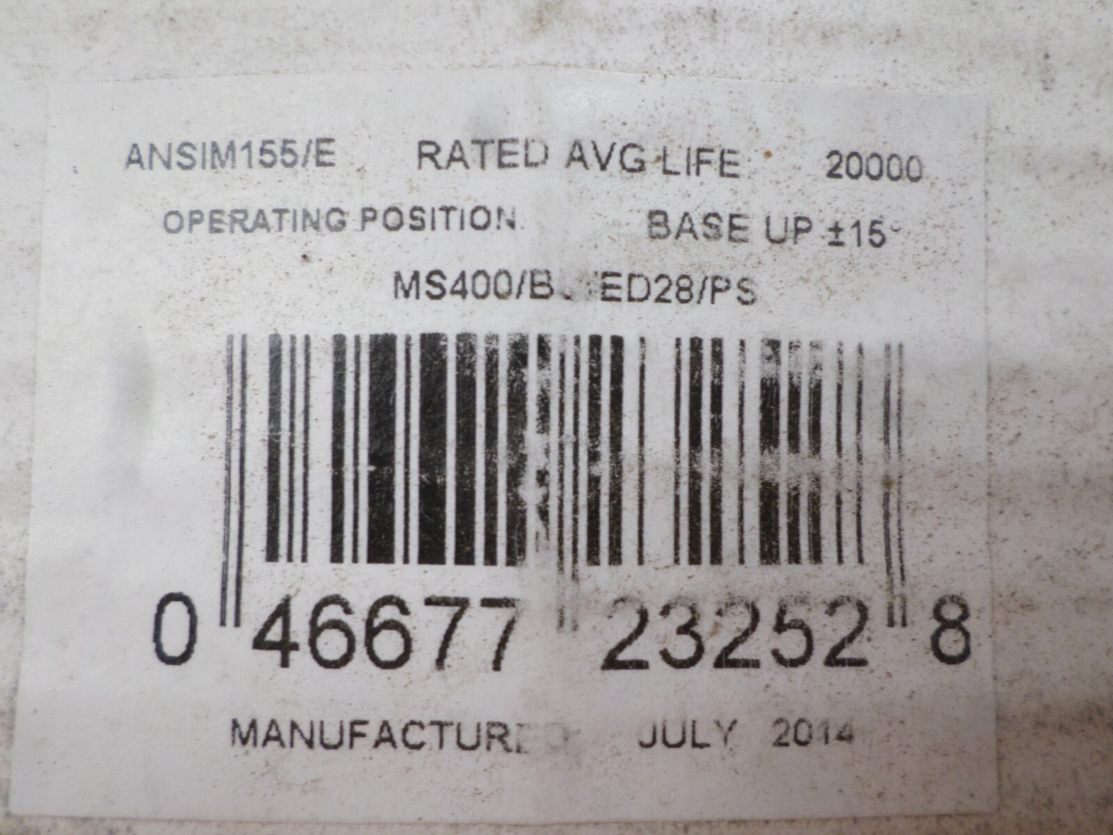 Genuine Philips NOS MS400/BU/ED28/PS Pulse Start Lamp