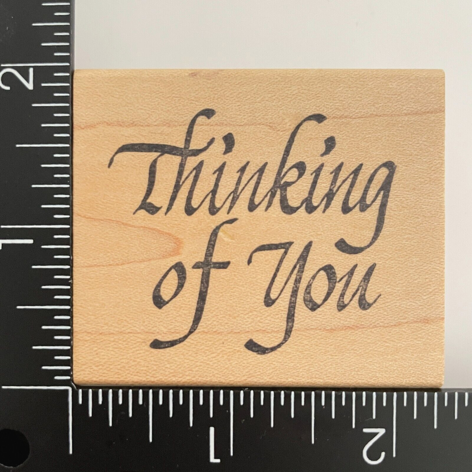 Double D Thinking Of You E2285 Wood Mounted Rubber Stamp