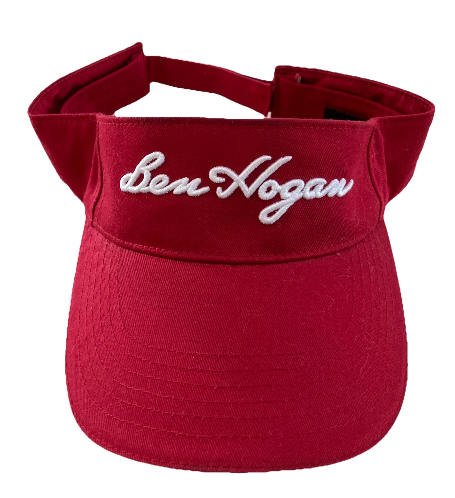 Ben Hogan Red Visor Adjustable Golf Pickleball  Tennis Brunch Athleisure