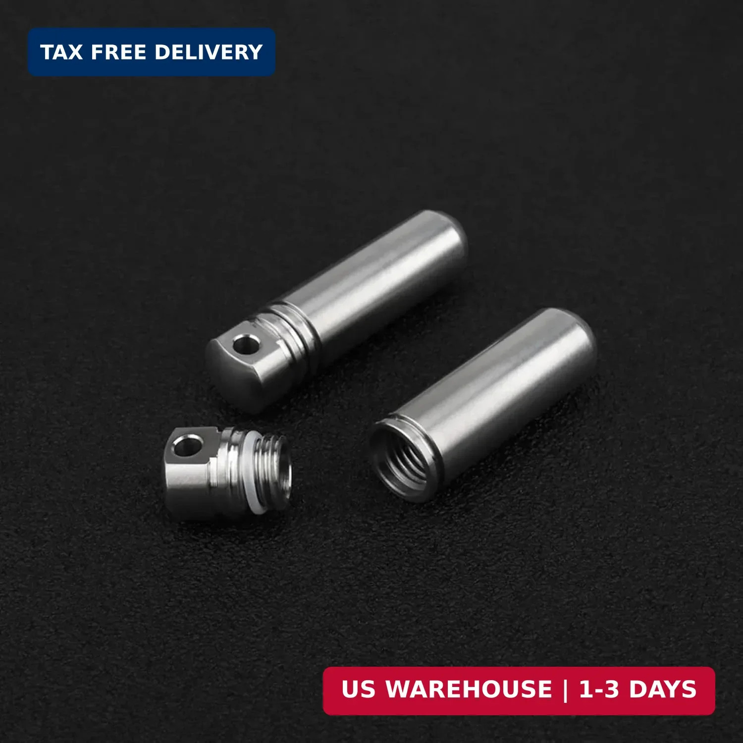 Titanium Pill Holder Keychain, Waterproof Portable Pill Organizer Container for