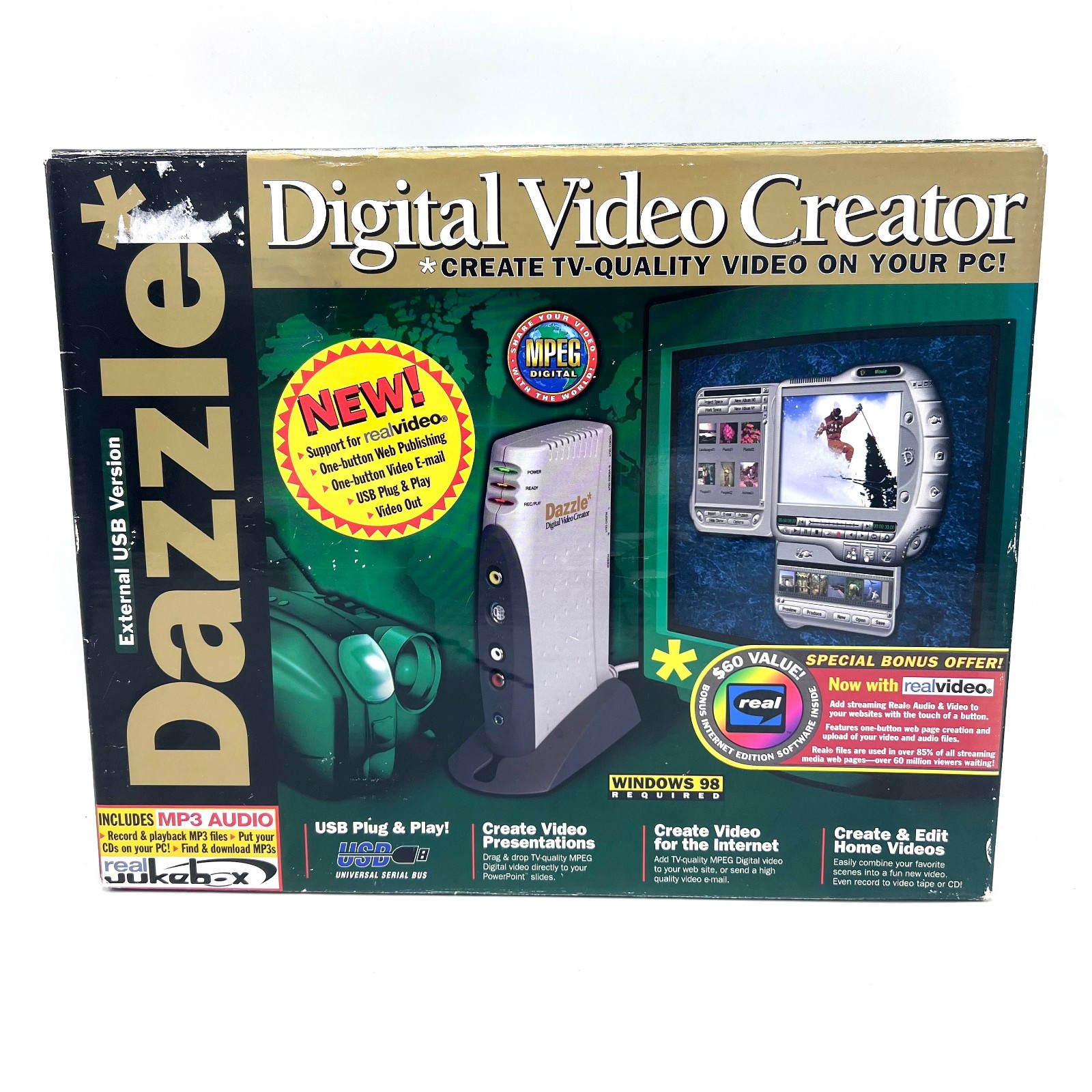 Dazzle Digital Video Creator Editor With RCA’s Brand NEW Deadstock Vintage