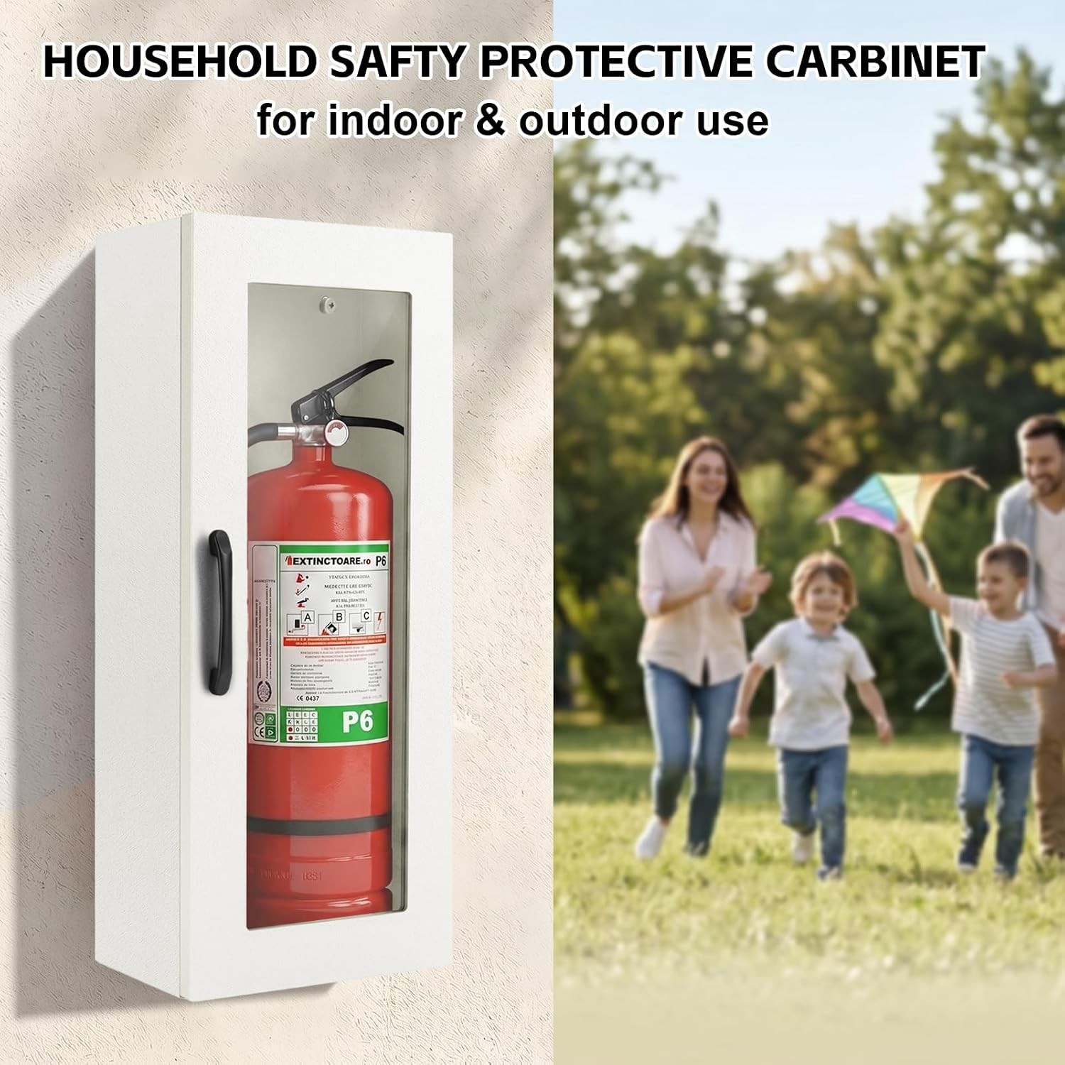 Fire Extinguisher Cabinet Wall or Surface Mount, Red | 19-Gauge Galvanized Steel