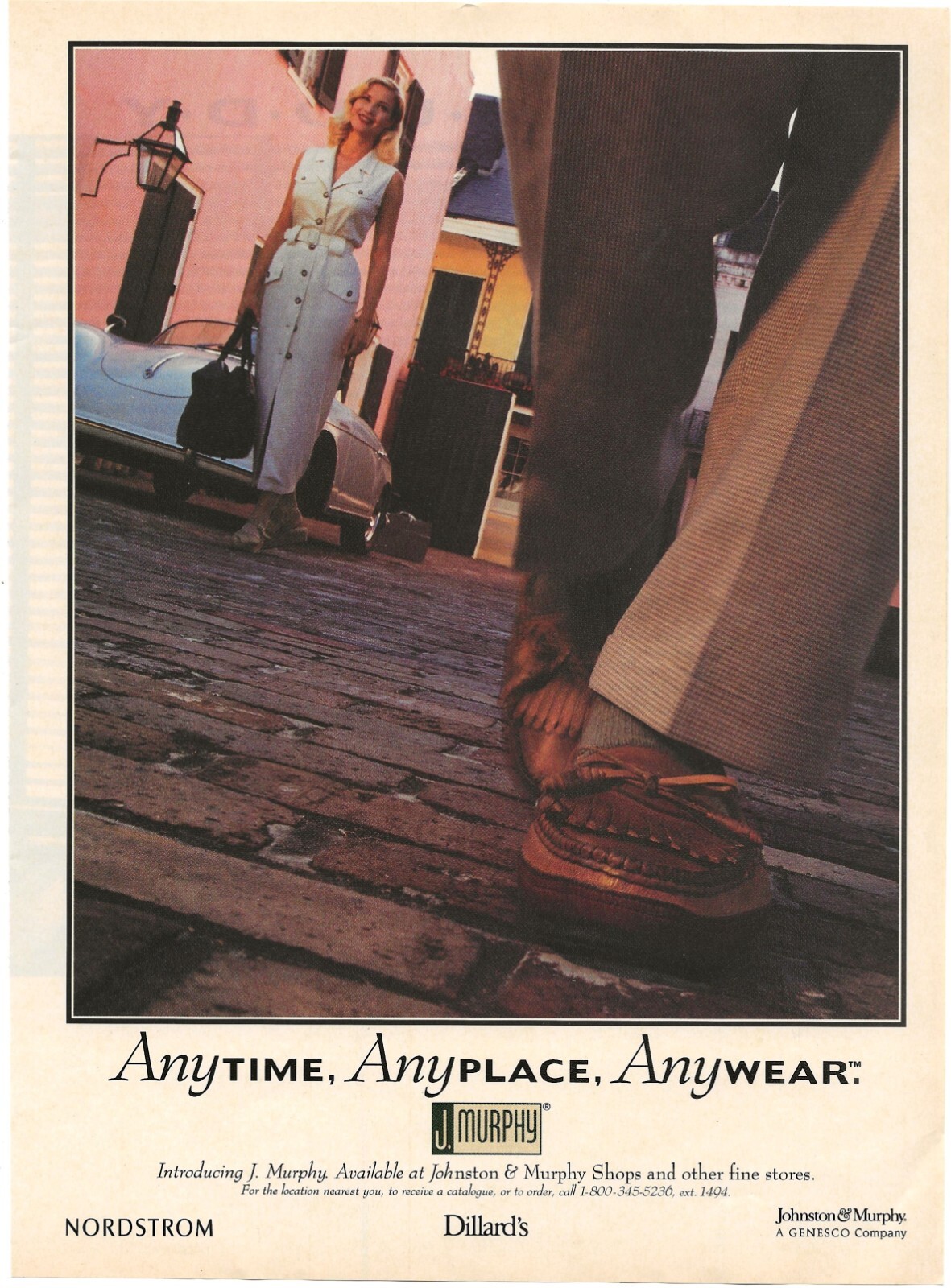 Vintage Print Ad J. Murphy Shoes Anytime Anyplace Anywear - Feb 1994 10.5"x8"