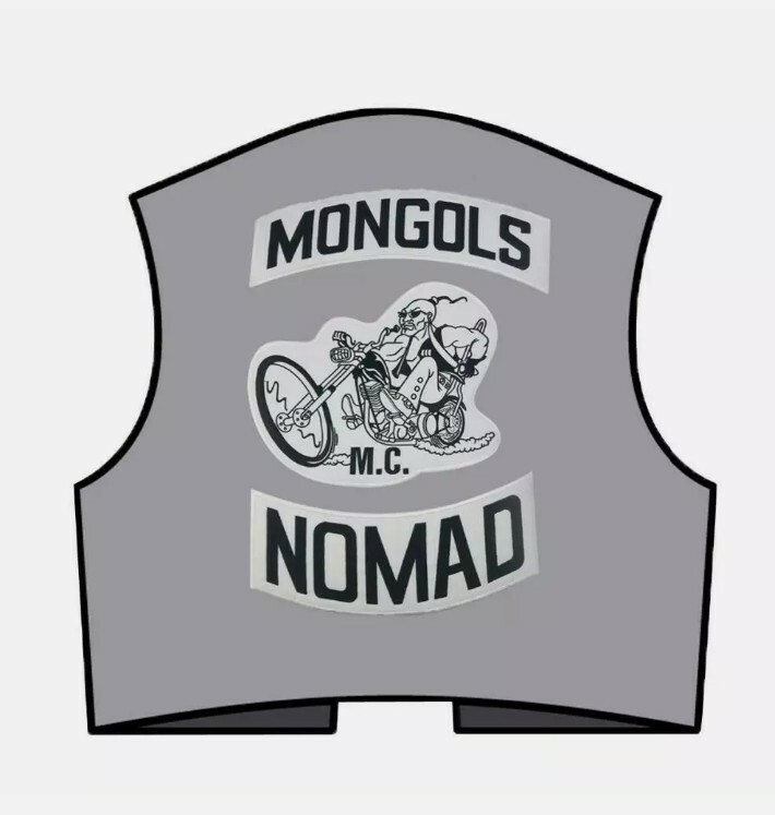 13PCS/ SET MONGOLS NOMAD Biker Vest Embroidered 1% IN Memory