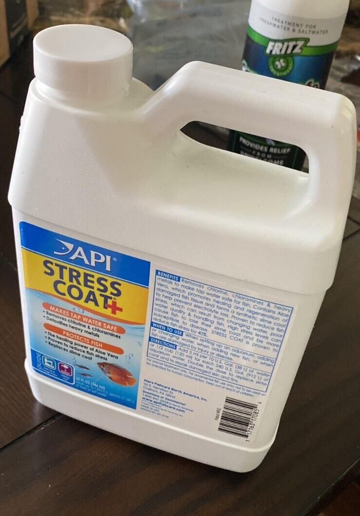 API STRESS COAT Aquarium Water Conditioner 32oz Treatment Makes Tap Water Safe